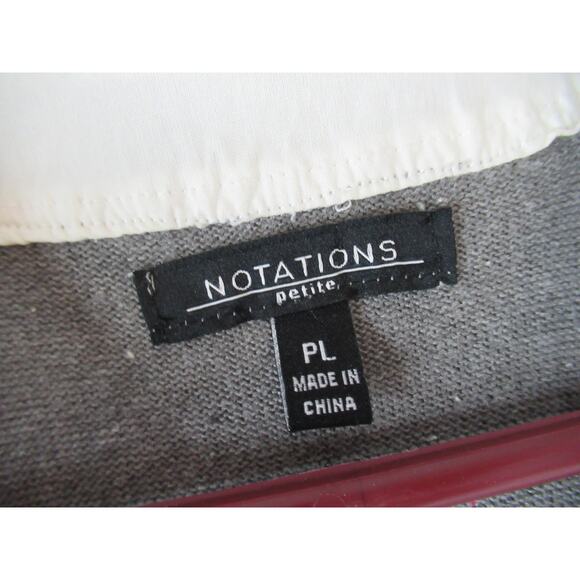 Notations grey mock layer sweater - Picture 3 of 3